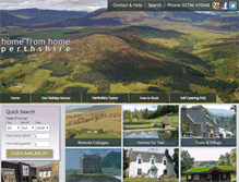 Tablet Screenshot of homefromhomeperthshire.com